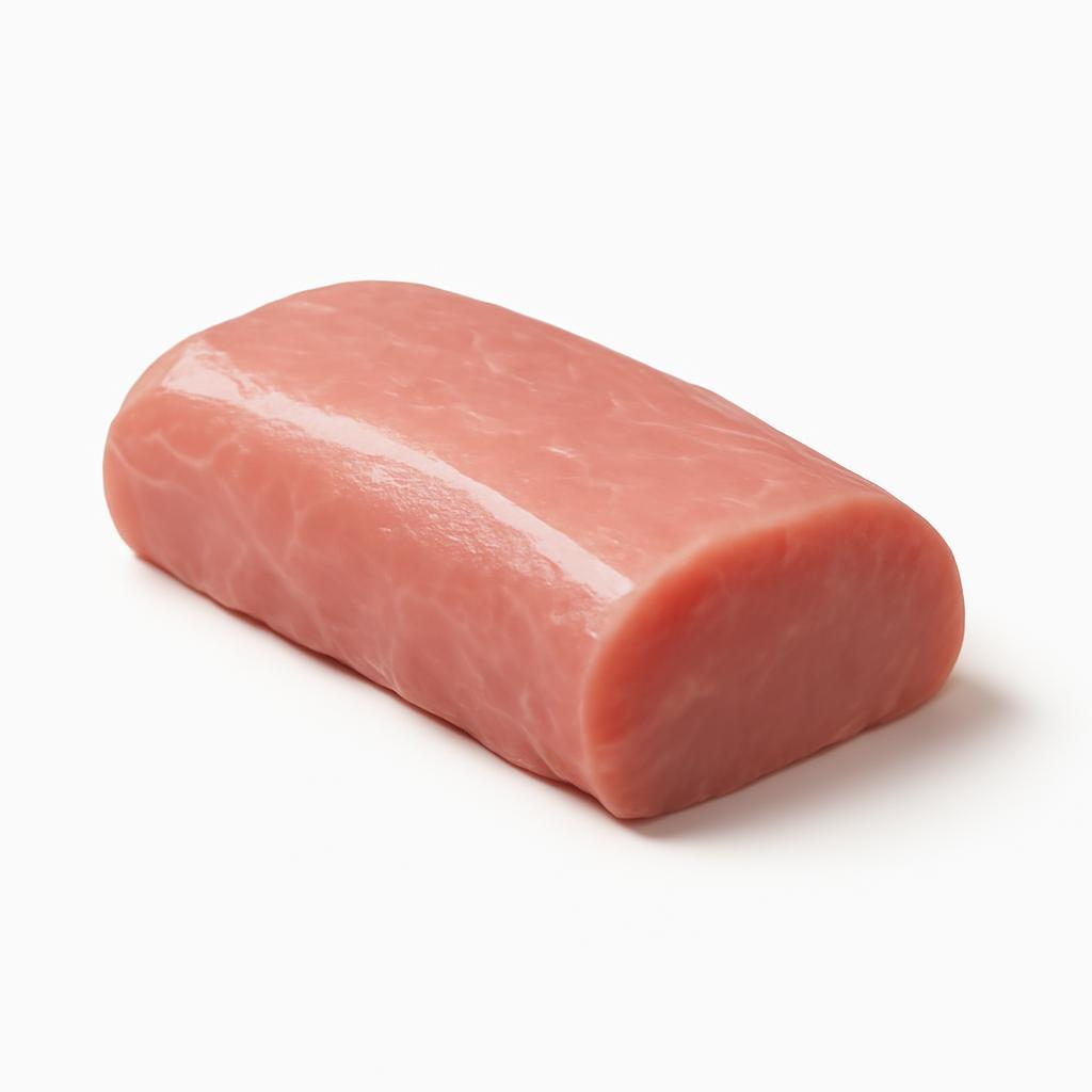 Carne de cerdo de capa blanca, lomo, parte magra, crudo