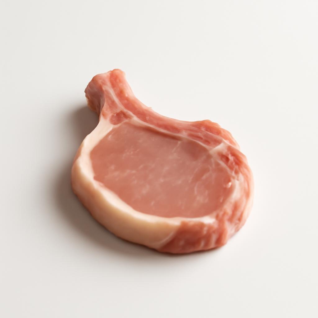 Cerdo, chuleta, crudo