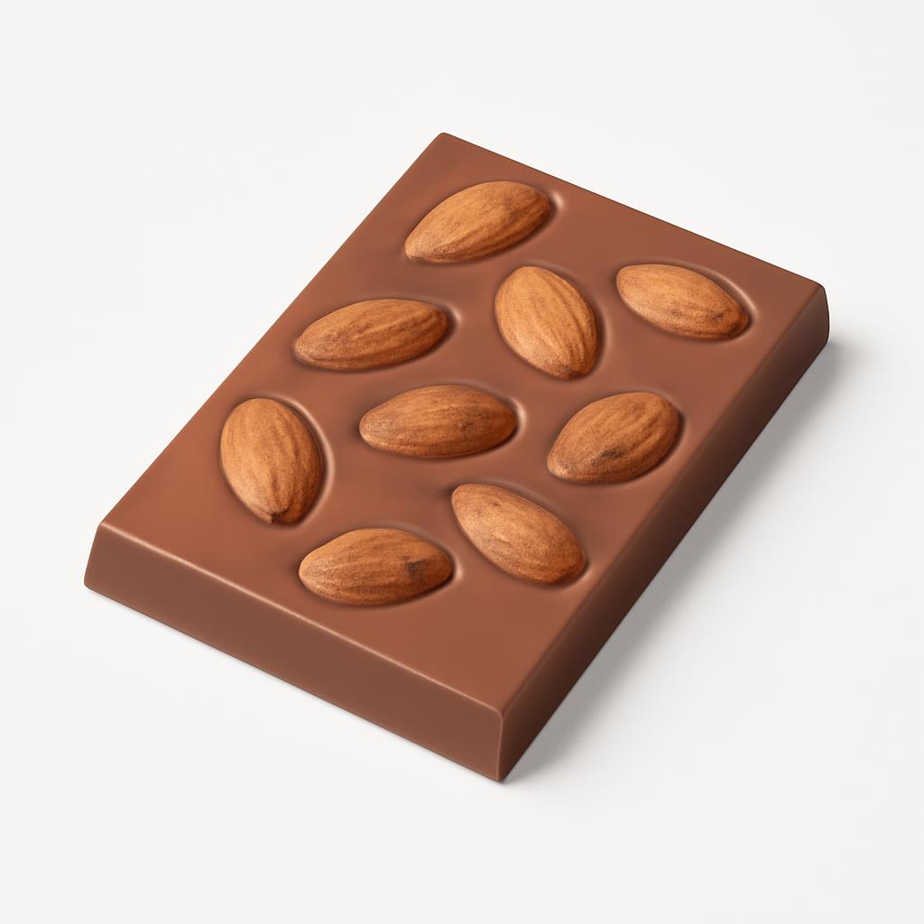 Chocolate con leche y almendras