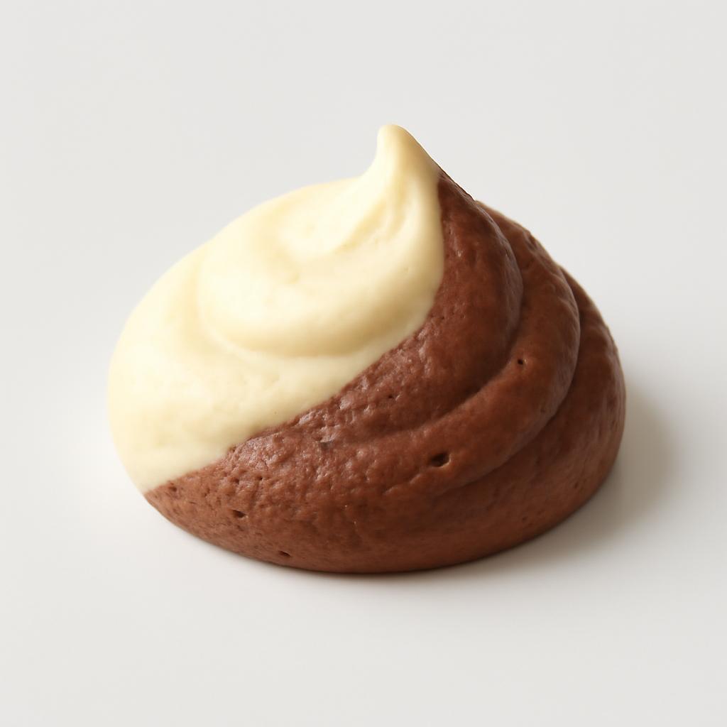 Crema de vainilla y mousse de chocolate