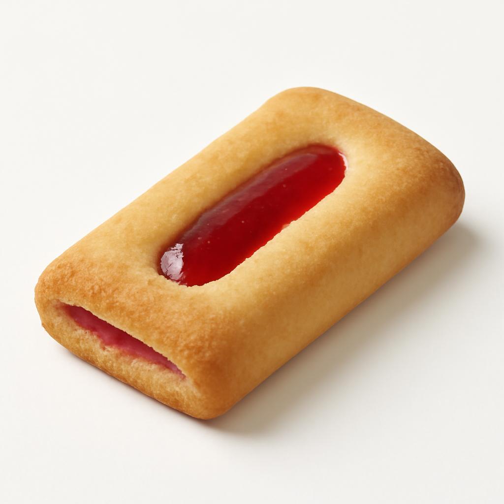 Galleta, barquillo, con jalea de frutas