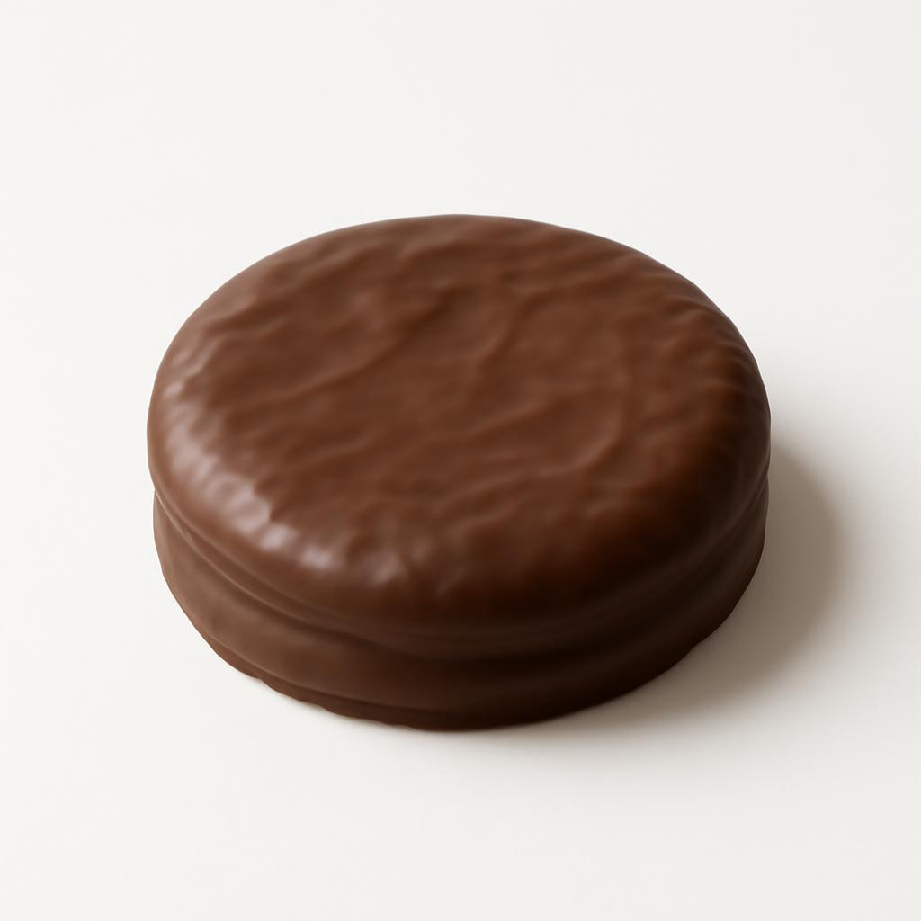 Galleta, cubierta de chocolate