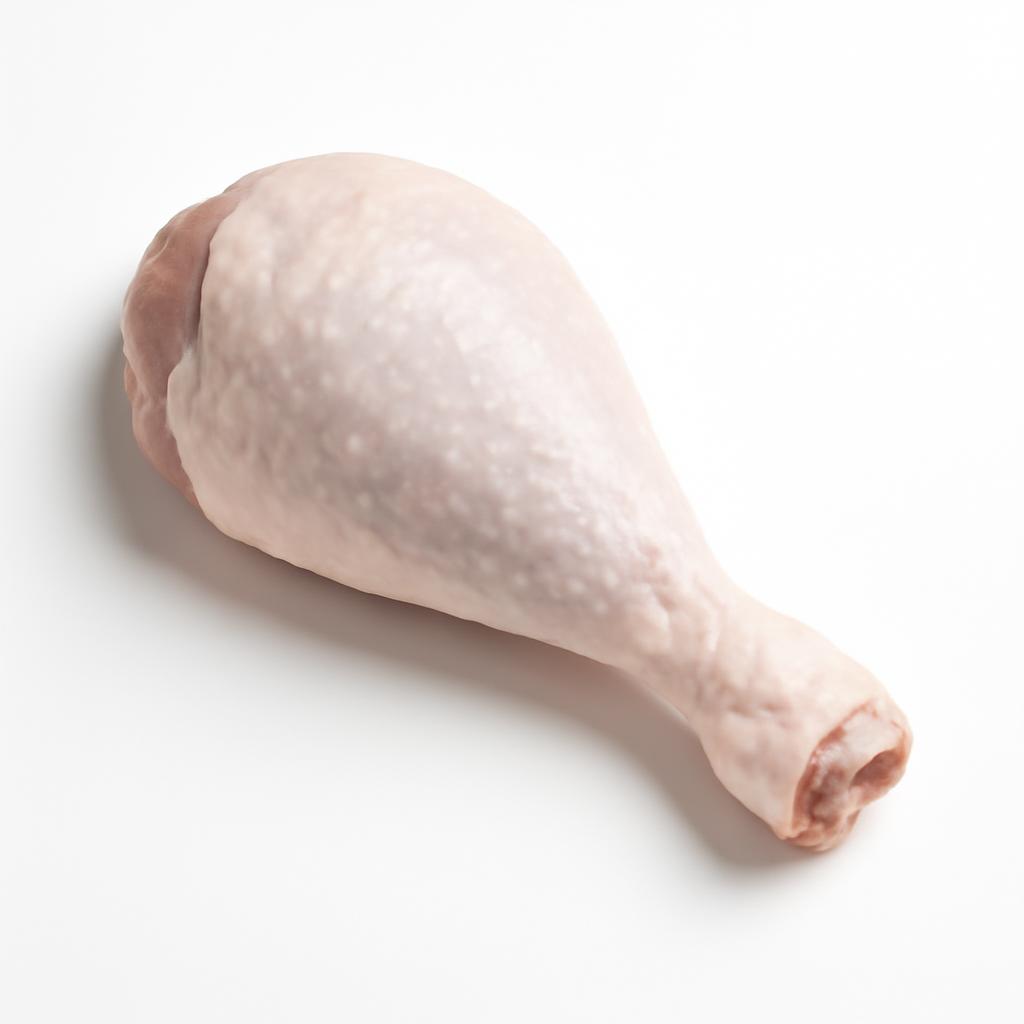 Pavo, muslo, con piel, crudo