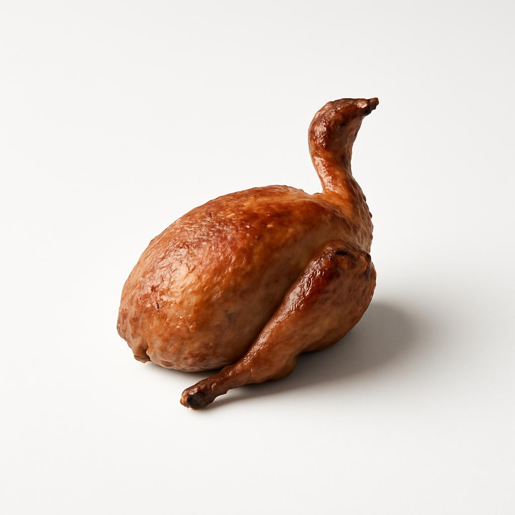 Pichón, sin piel, asado