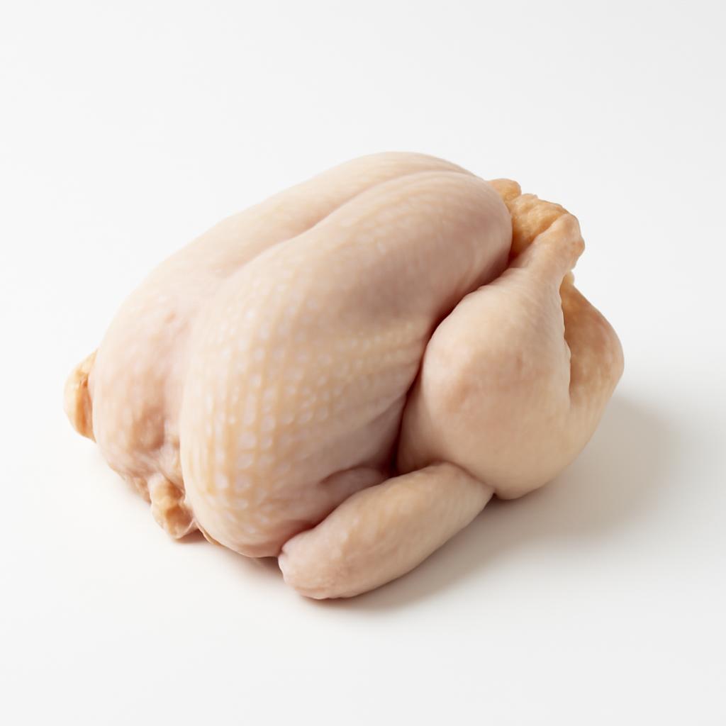 Pollo, entero, con piel, crudo