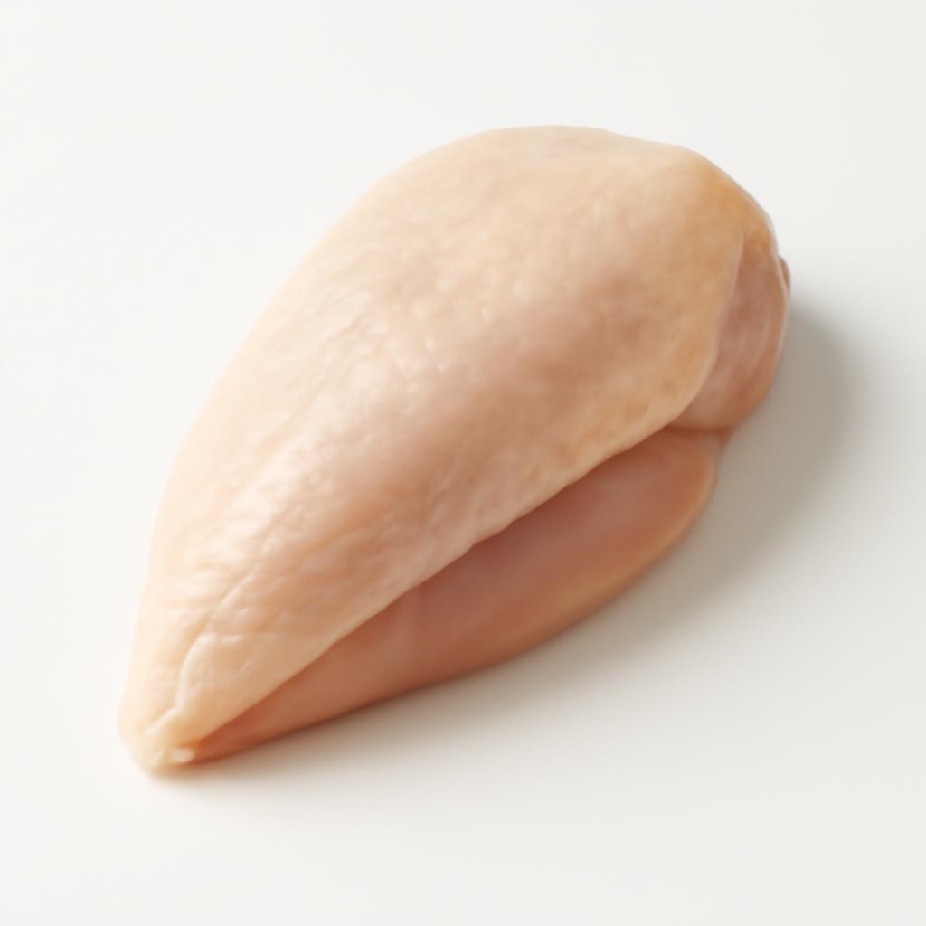 Pollo, pechuga, con piel, crudo