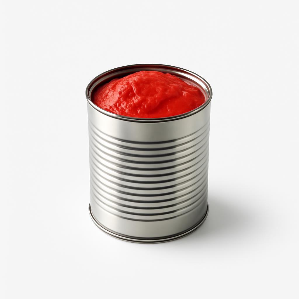 Tomate, maduro, pelado y triturado, enlatado