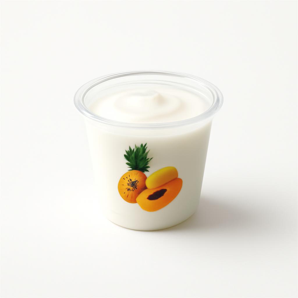 Yogur, desnatado, con frutas tropicales