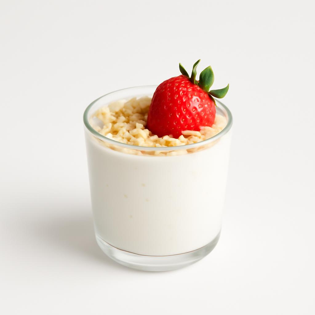 Yogur, entero, con cereales y fresas