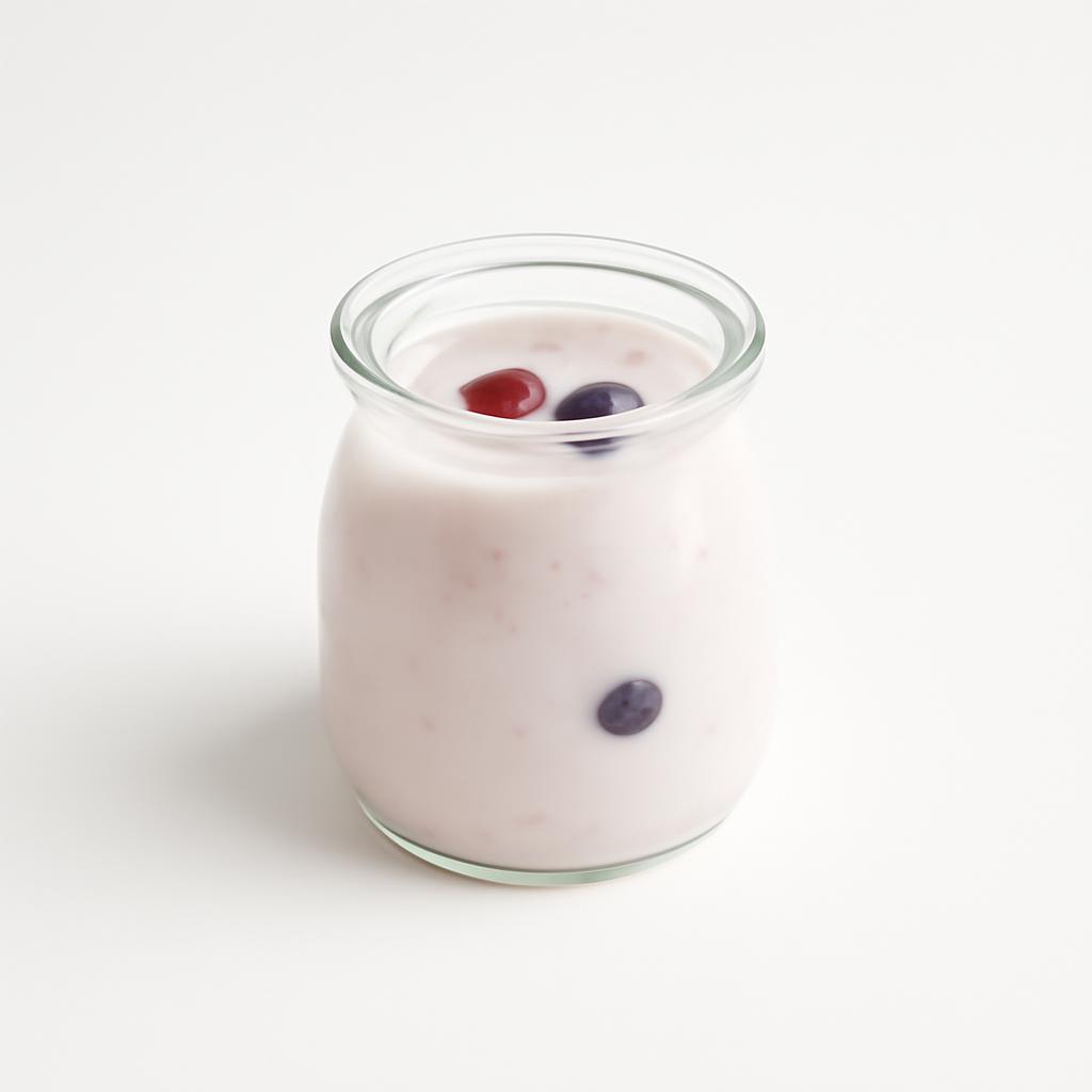 Yogur, entero, con frutas del bosque